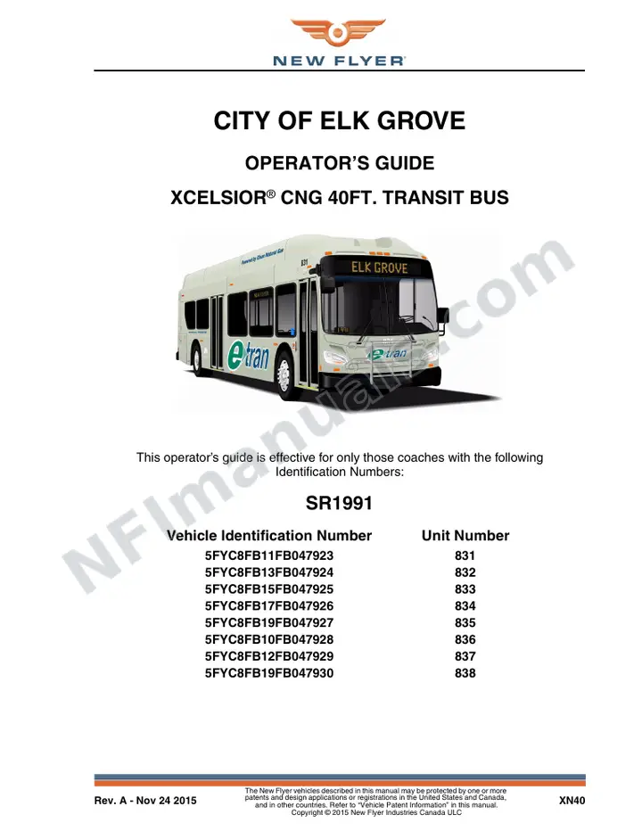 SR1991 Operator's Guide, City of Elk Grove first-page preview