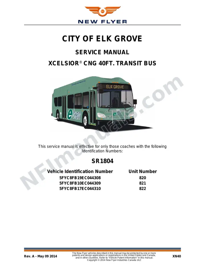 SR1804 Service Manual, City of Elk Grove first-page preview