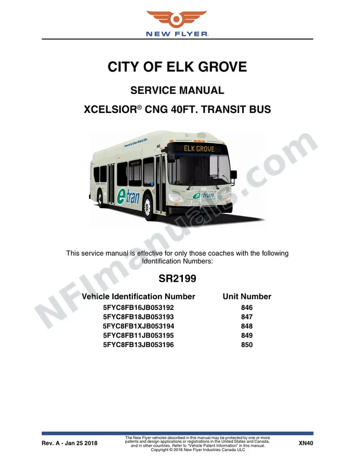 SR2199 Service Manual, City of Elk Grove first-page preview