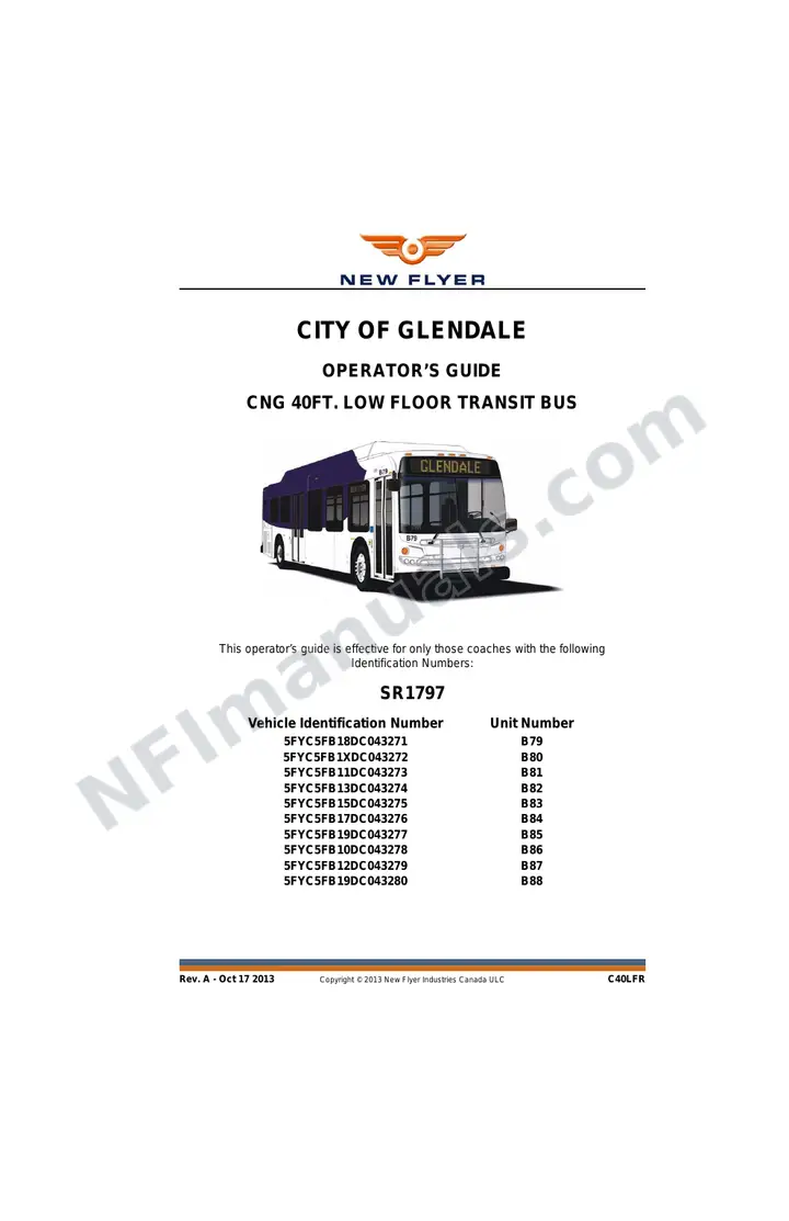 SR1797 Operator's Guide, City of Glendale first-page preview
