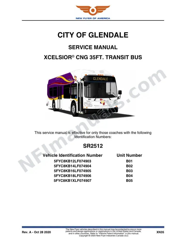 SR2512 Service Manual, City of Glendale first-page preview