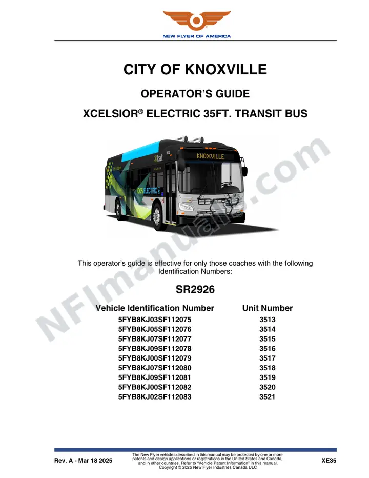 SR2926 Operator's Guide, City of Knoxville first-page preview
