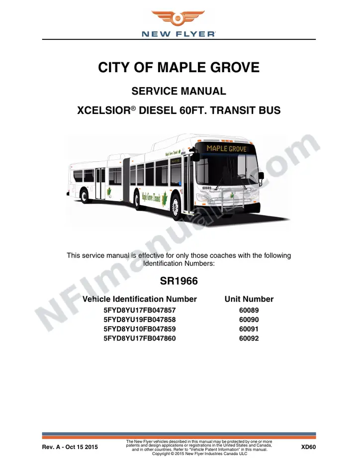 SR1966 Service Manual, City of Maple Grove first-page preview