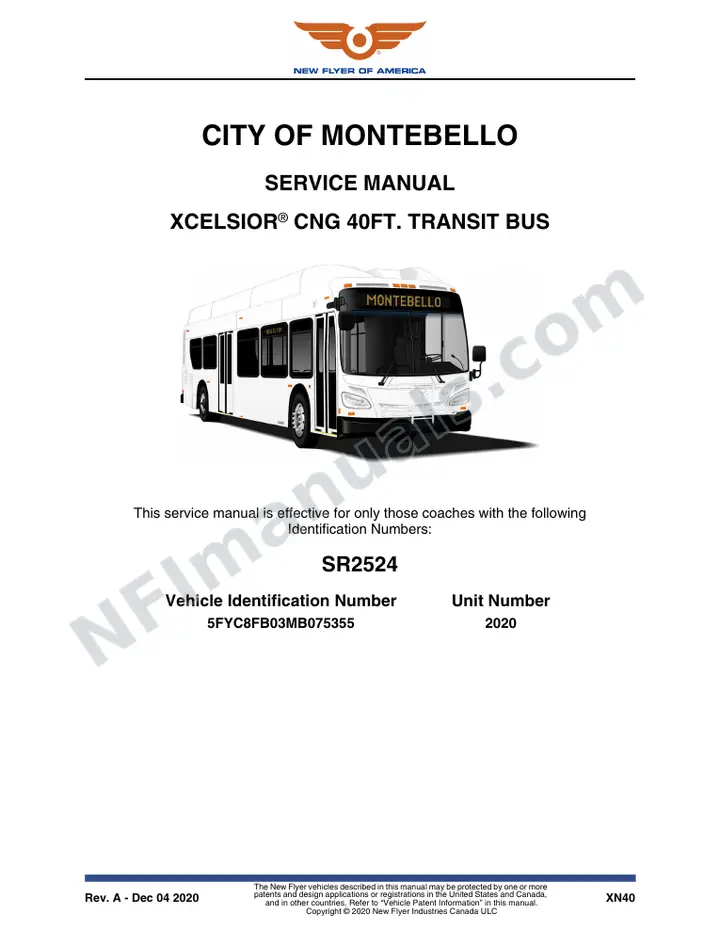 SR2524 Service Manual, City of Montebello first-page preview