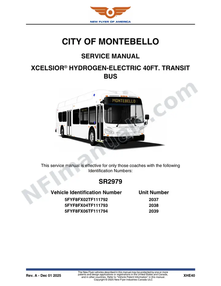 SR2979 Service Manual, City of Montebello first-page preview
