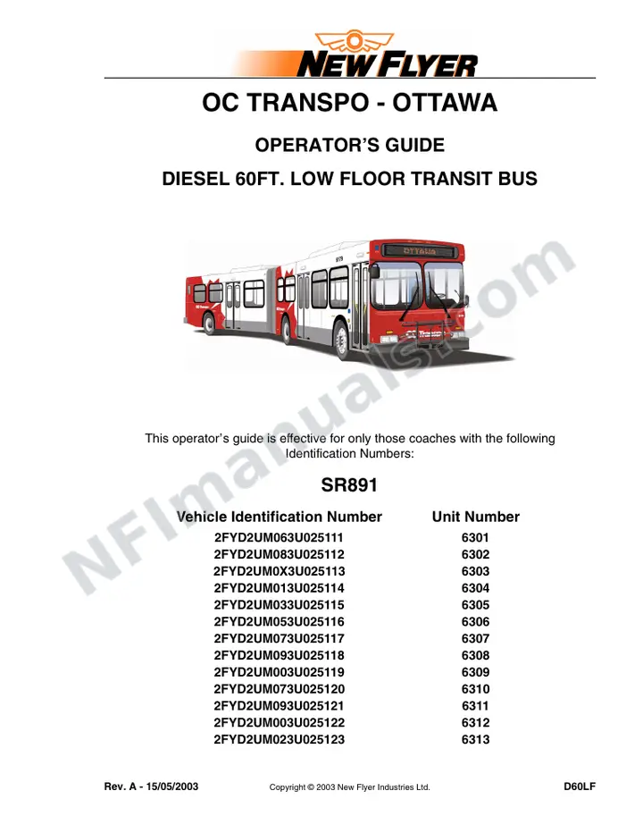 SR891 Operator's Guide, City of Ottawa first-page preview