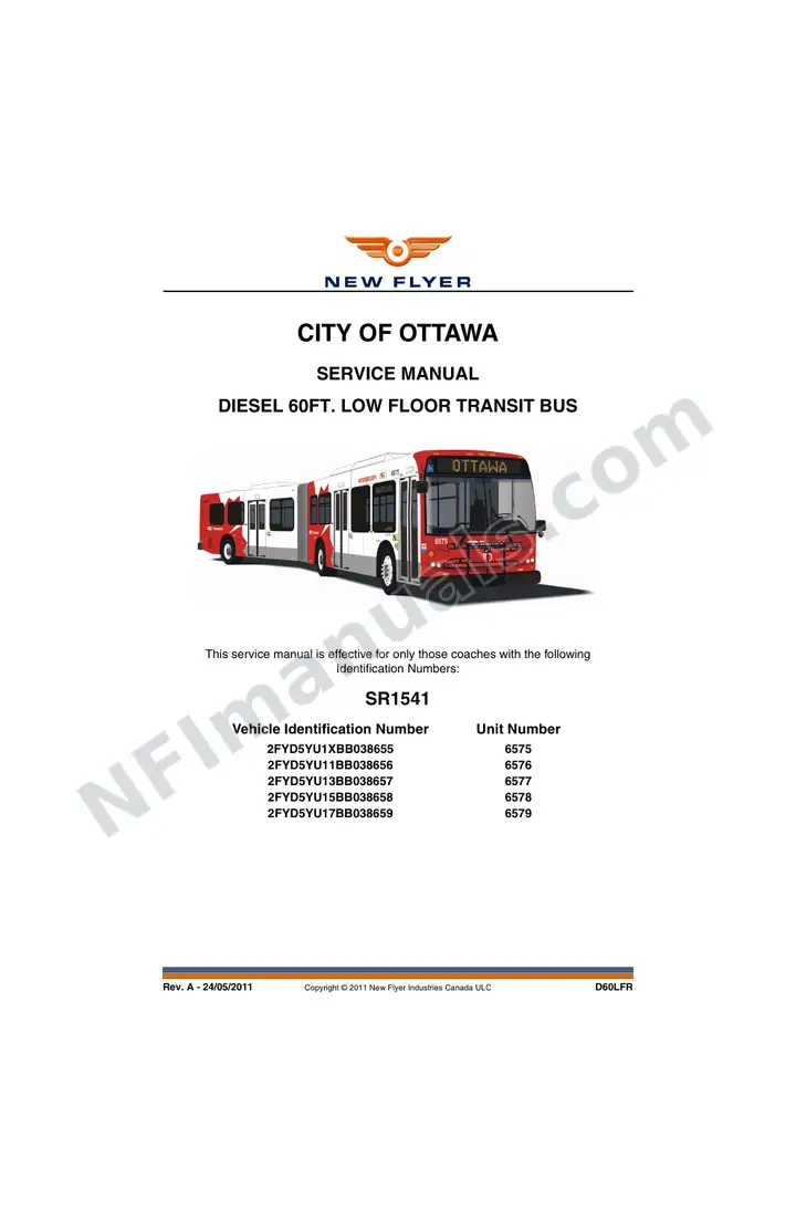 SR1541 Service Manual, City of Ottawa first-page preview