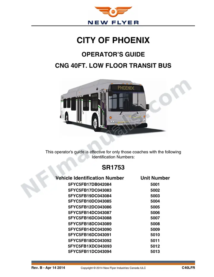 SR1753 Operator's Guide, City of Phoenix first-page preview