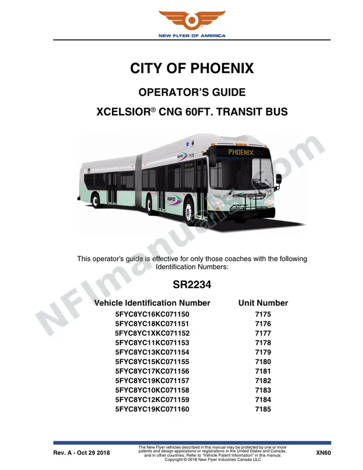 SR2234 Operator's Guide, City of Phoenix first-page preview