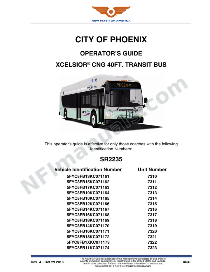 SR2235 Operator's Guide, City of Phoenix first-page preview