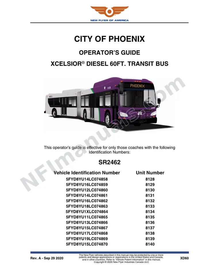 SR2462 Operator's Guide, City of Phoenix first-page preview