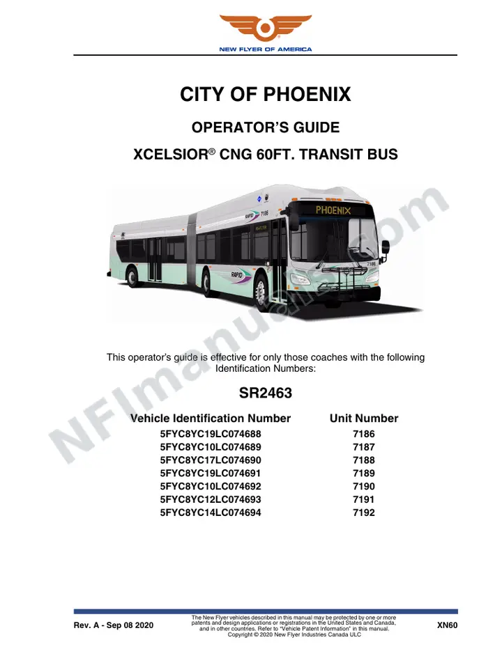 SR2463 Operator's Guide, City of Phoenix first-page preview