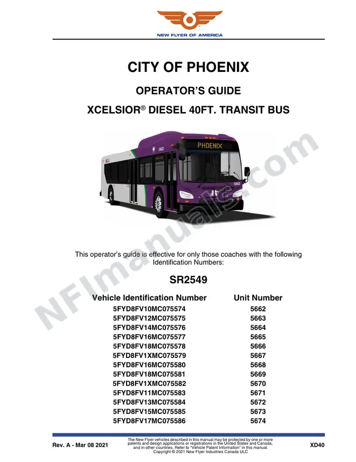 SR2549 Operator's Guide, City of Phoenix first-page preview