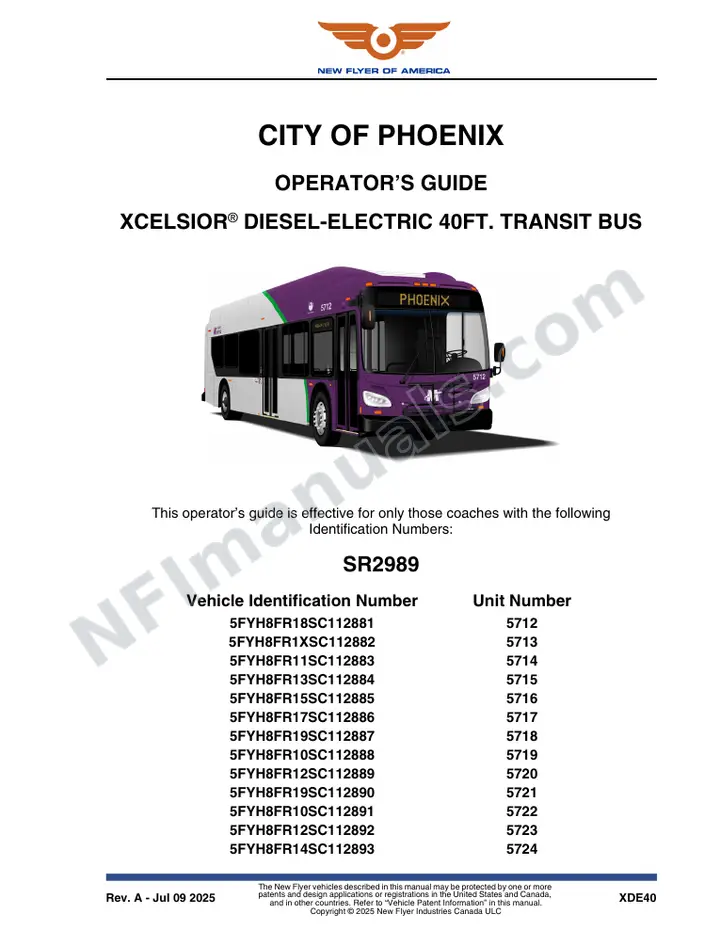 SR2989 Operator's Guide, City of Phoenix first-page preview