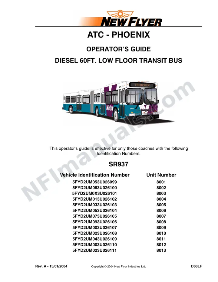 SR937 Operator's Guide, City of Phoenix first-page preview