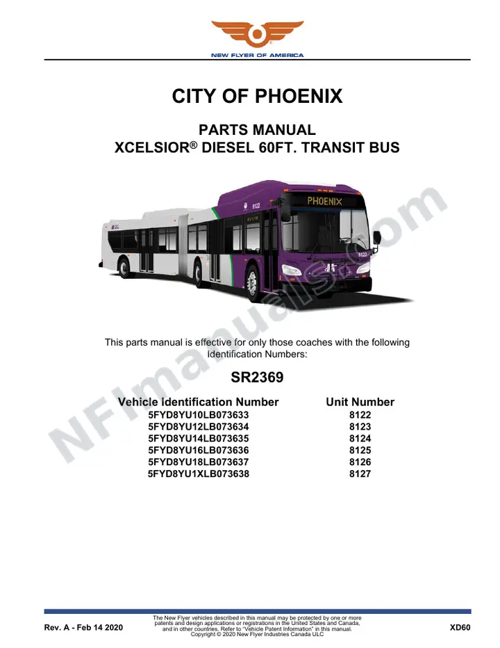 SR2369 Parts Manual, City of Phoenix first-page preview