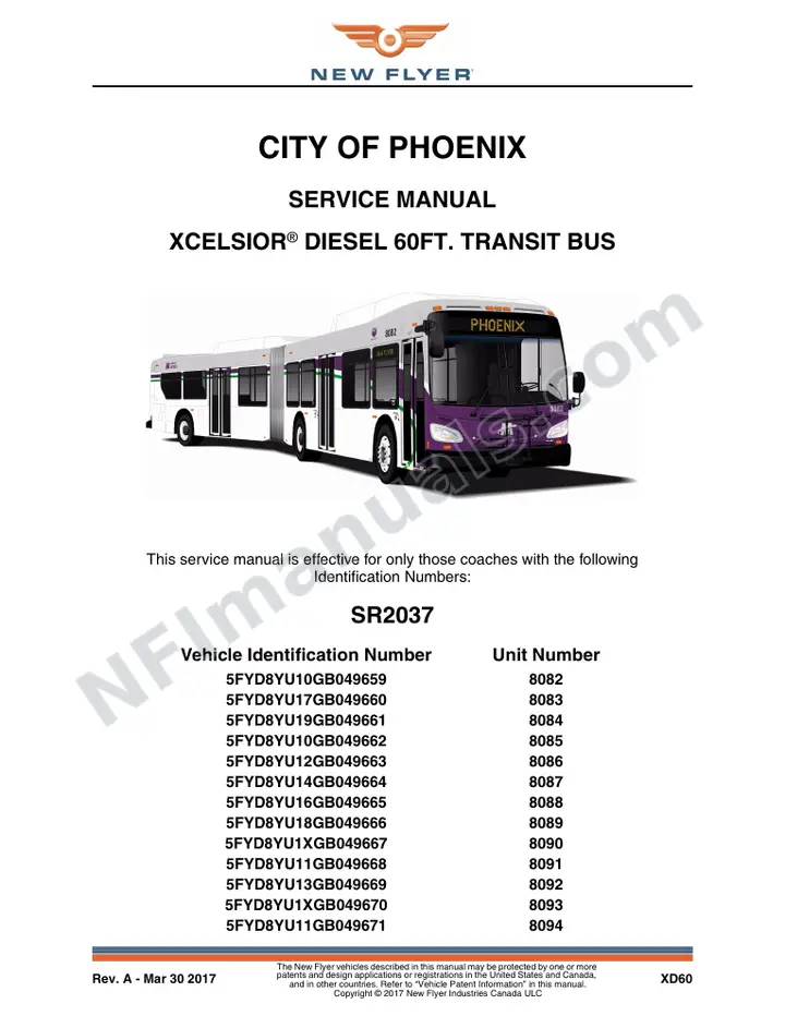 SR2037 Service Manual, City of Phoenix first-page preview