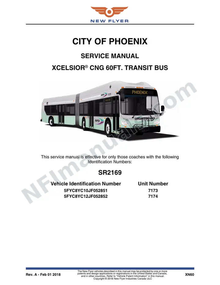 SR2169 Service Manual, City of Phoenix first-page preview