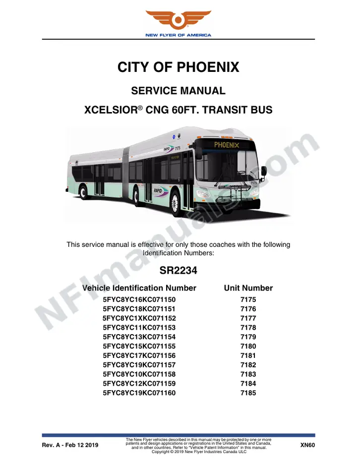 SR2234 Service Manual, City of Phoenix first-page preview