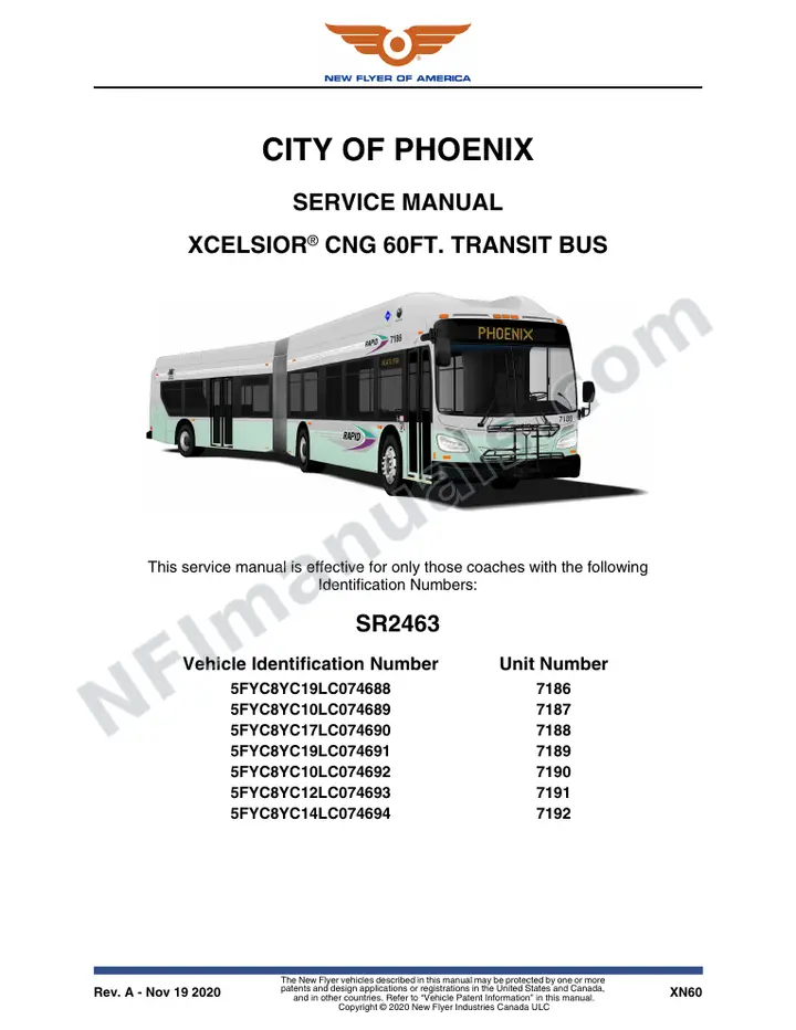 SR2463 Service Manual, City of Phoenix first-page preview