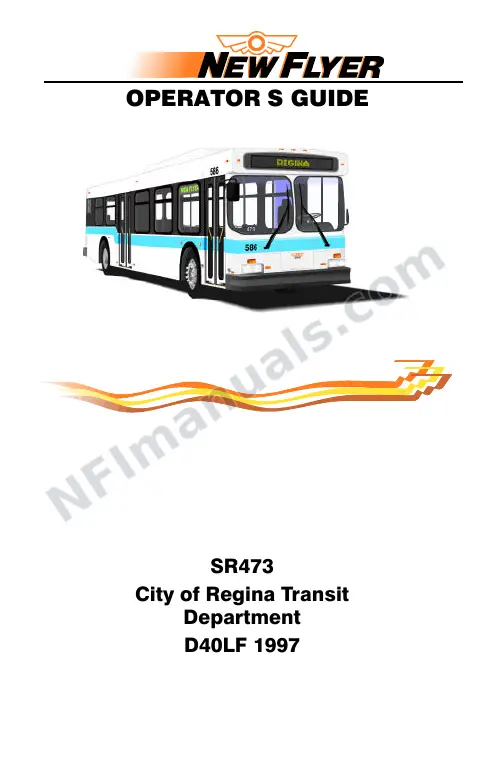 New Flyer D40LF Manual Package - City of Regina Transit Department included manual preview