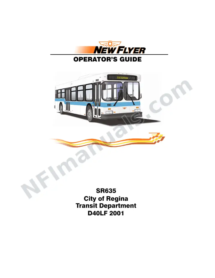 SR635 Operator's Guide, City of Regina Transit Department first-page preview