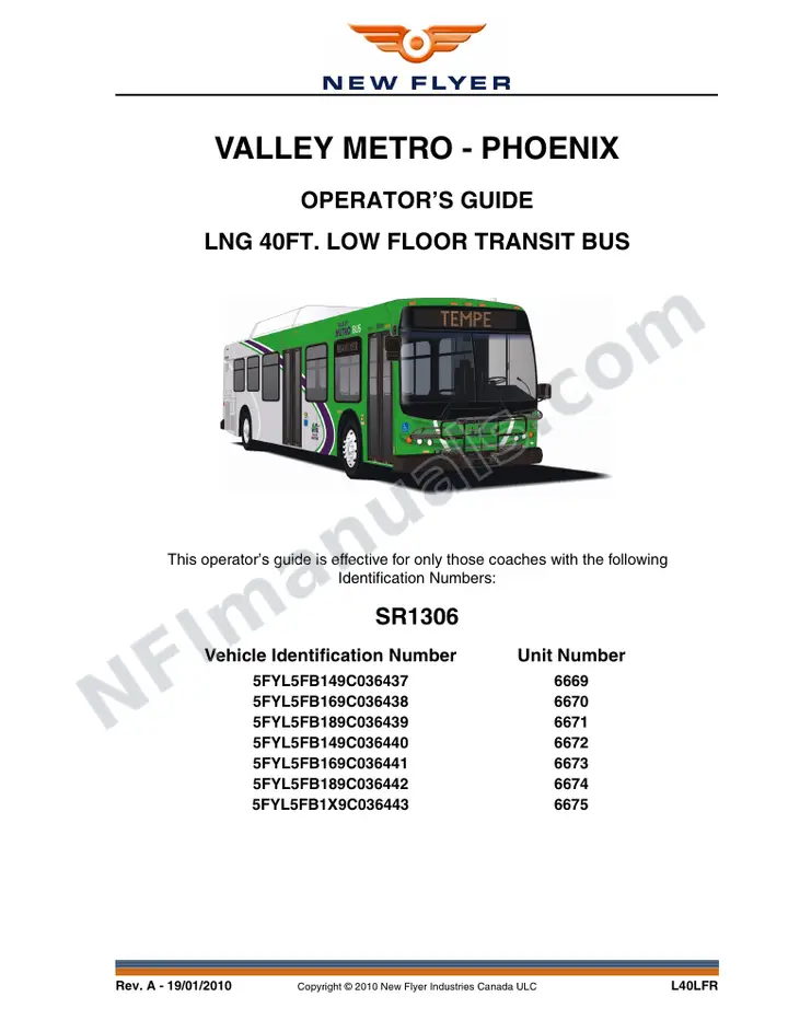 SR1306 Operator's Guide, Valley Metro - Phoenix first-page preview