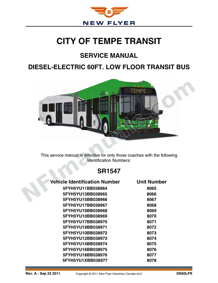SR1547 Service Manual, City of Tempe first-page preview
