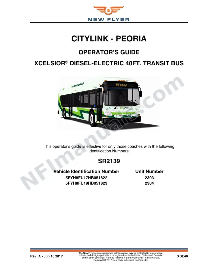 SR2139 Operator's Guide, CityLink - Peoria first-page preview