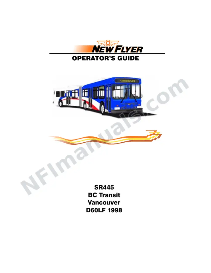 New Flyer D60LF Manual Package - Coast Mountain Bus Company included manual preview