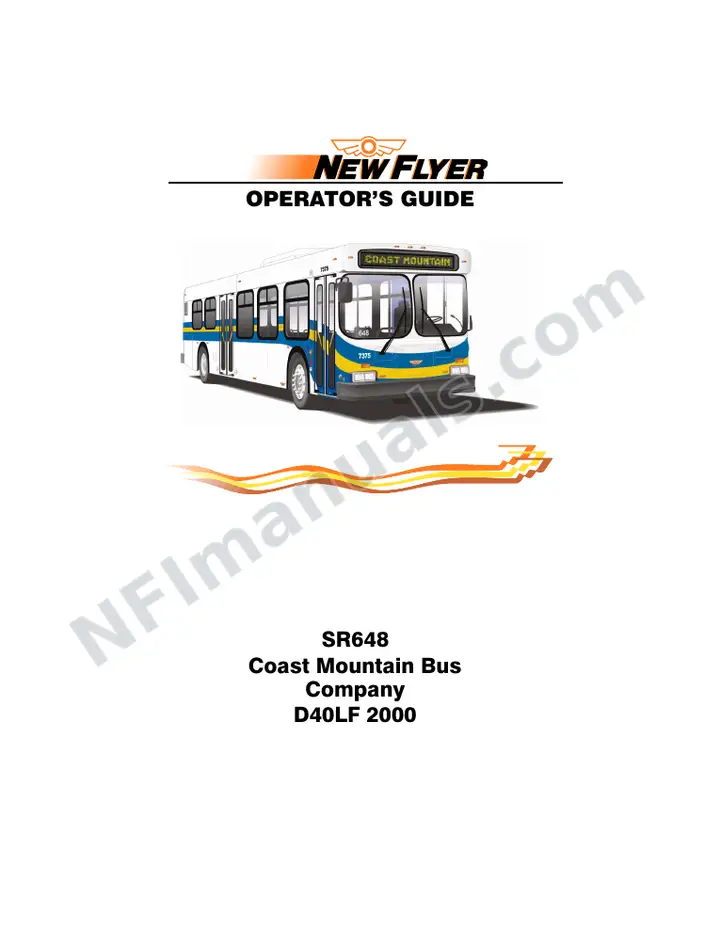 SR648 Operator's Guide, Coast Mountain Bus Company first-page preview