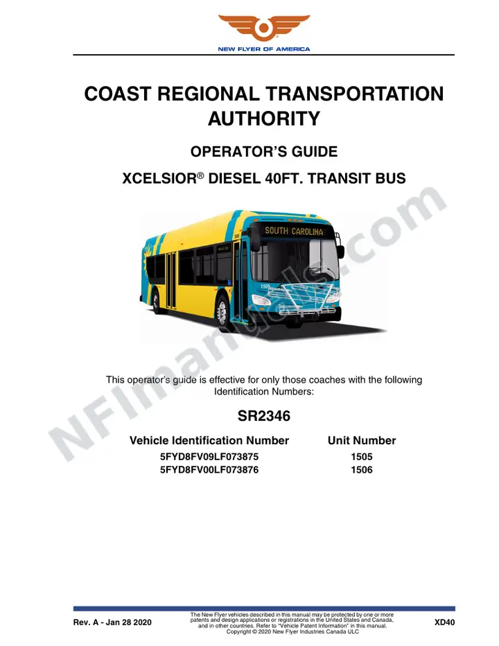 SR2346 Operator's Guide, Coast Regional Transportation Authority first-page preview
