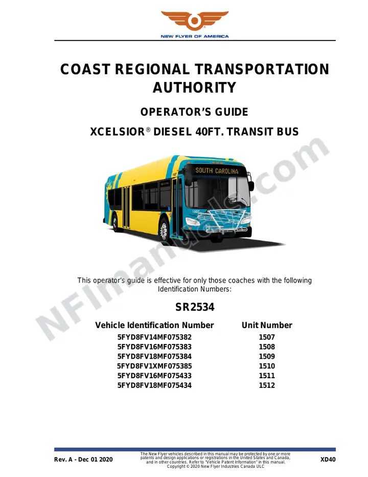SR2534 Operator's Guide, Coast Regional Transportation Authority first-page preview