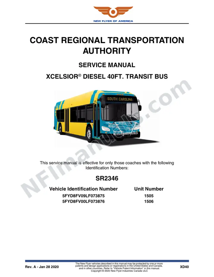 SR2346 Service Manual, Coast Regional Transportation Authority first-page preview