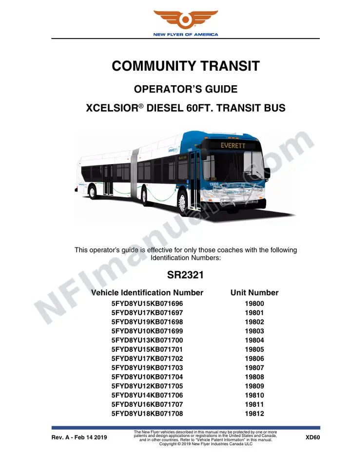 SR2321 Operator's Guide, Community Transit first-page preview