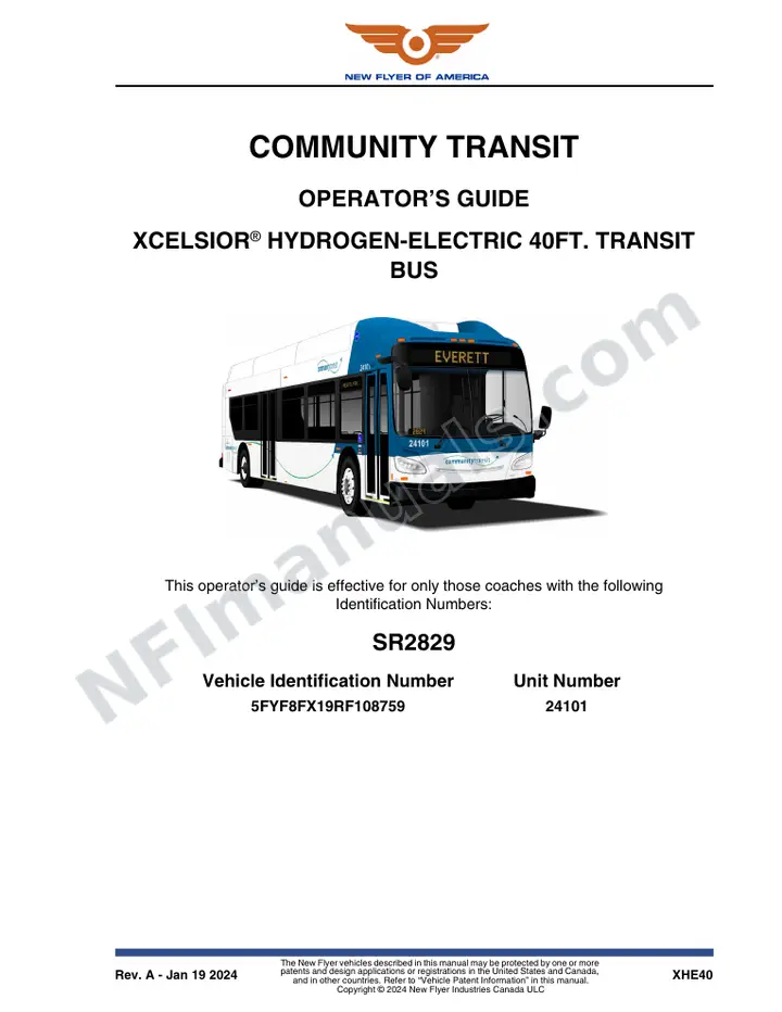 SR2829 Operator's Guide, Community Transit first-page preview
