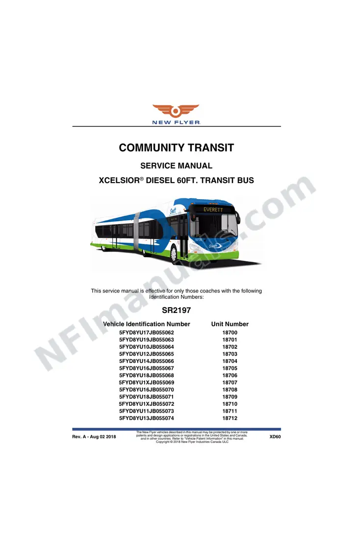 SR2197 Service Manual, Community Transit first-page preview