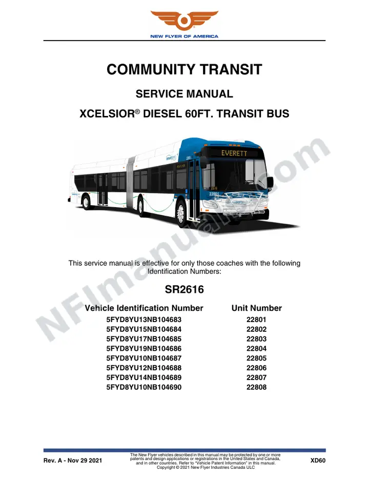 SR2616 Service Manual, Community Transit first-page preview