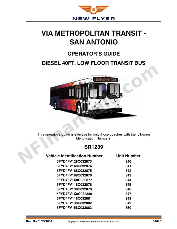 SR1239 Operator's Guide, Via Metropolitan Transit - San Antonio first-page preview