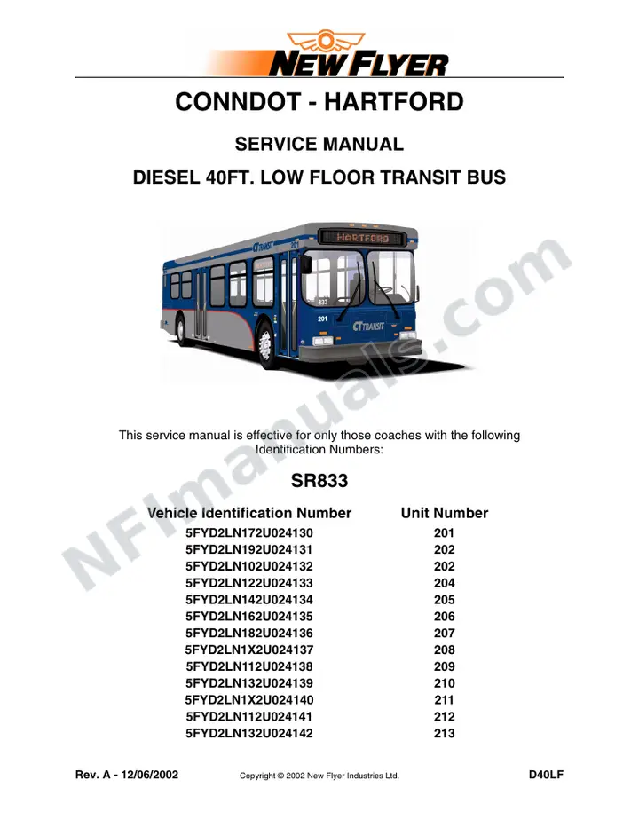 SR833 Service Manual, ConnDot - Hartford first-page preview