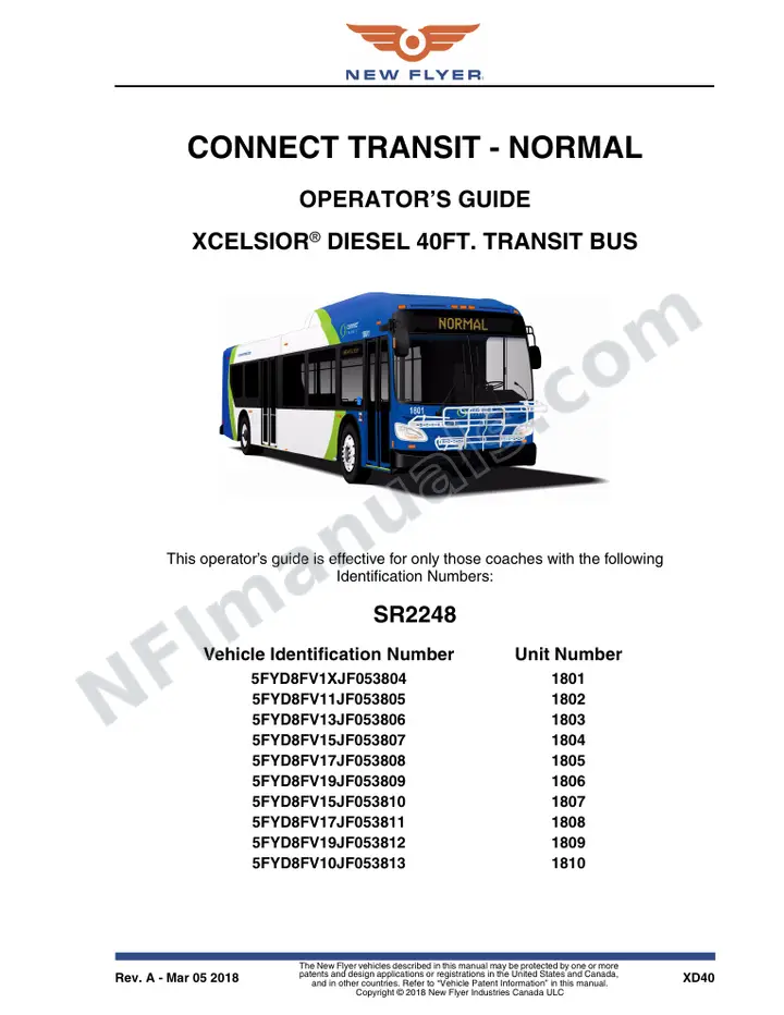 SR2248 Operator's Guide, Connect Transit - Normal first-page preview