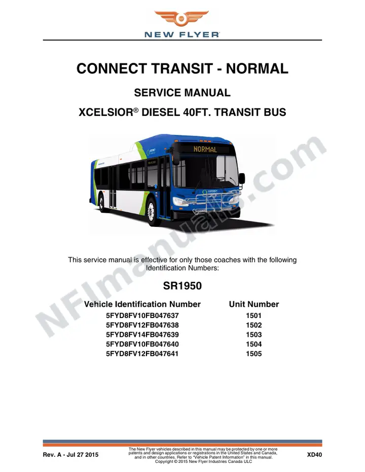 SR1950 Service Manual, Connect Transit - Normal first-page preview