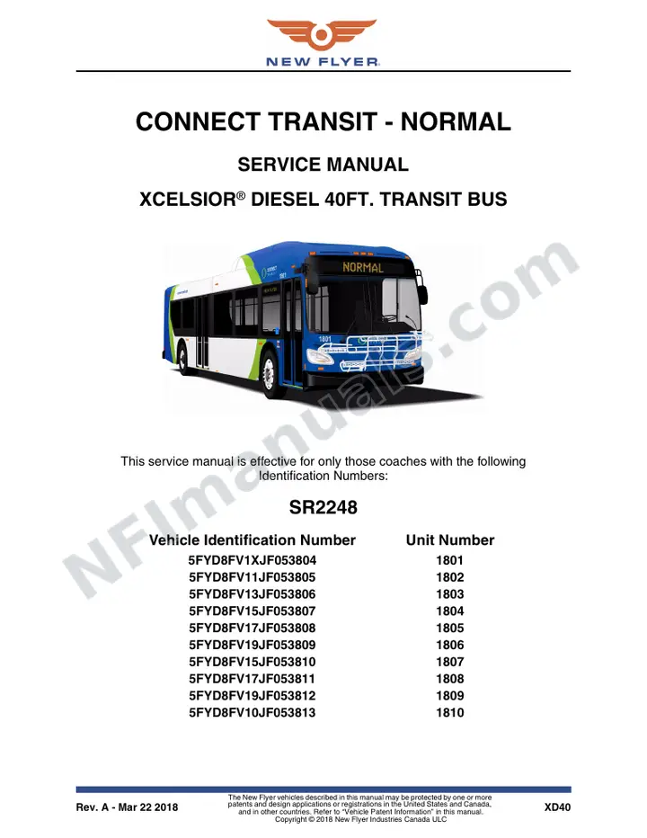 SR2248 Service Manual, Connect Transit - Normal first-page preview