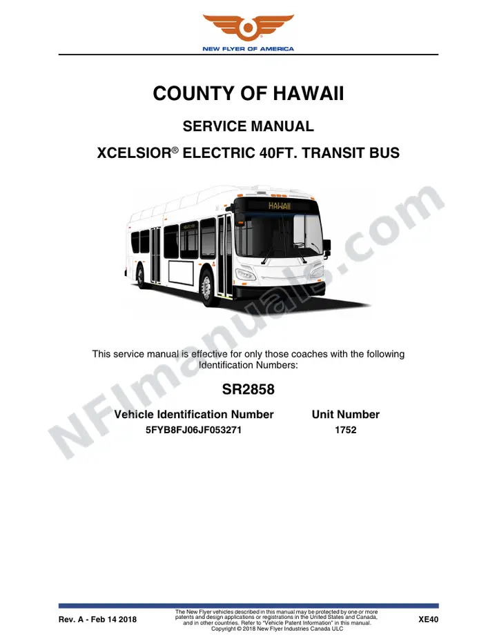 SR2858 Service Manual, County of Hawaii first-page preview