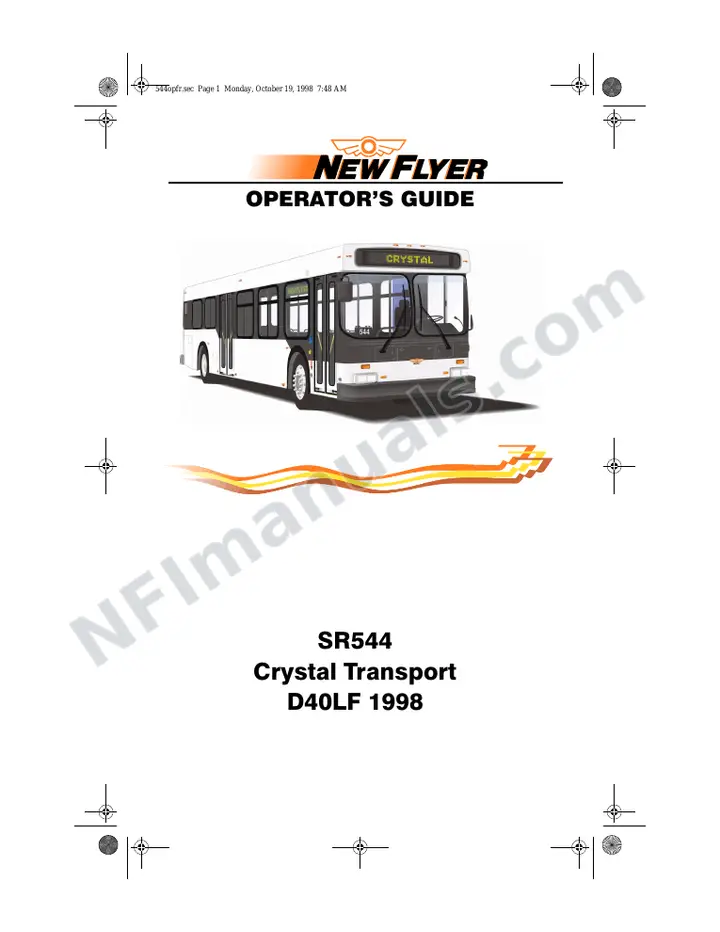 New Flyer D40LF Manual Package - Crystal Transport included manual preview