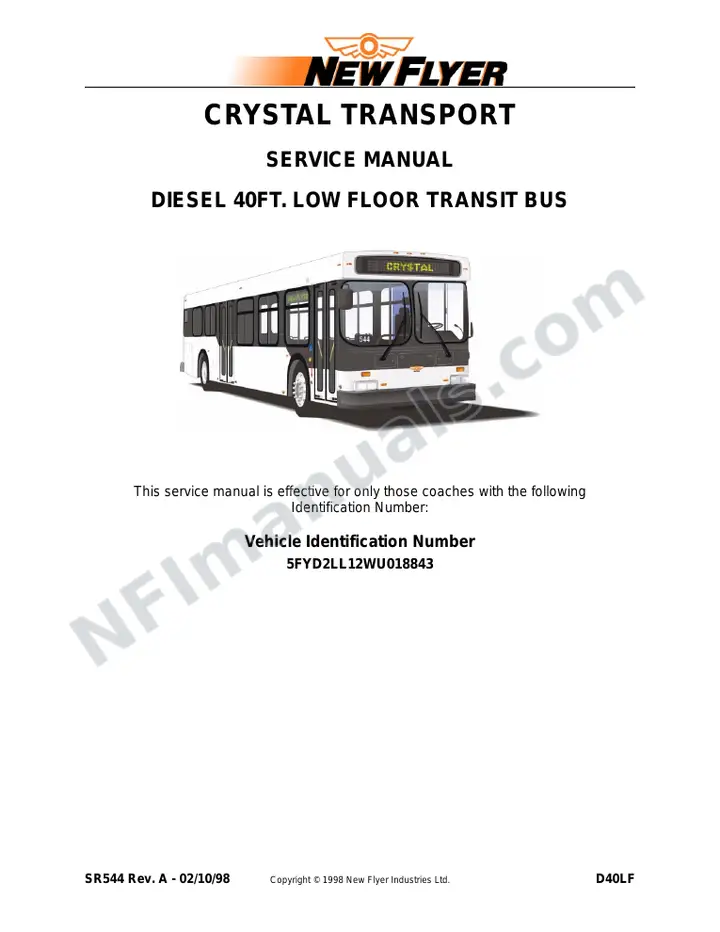 SR544 Service Manual, Crystal Transport (Brighton) first-page preview