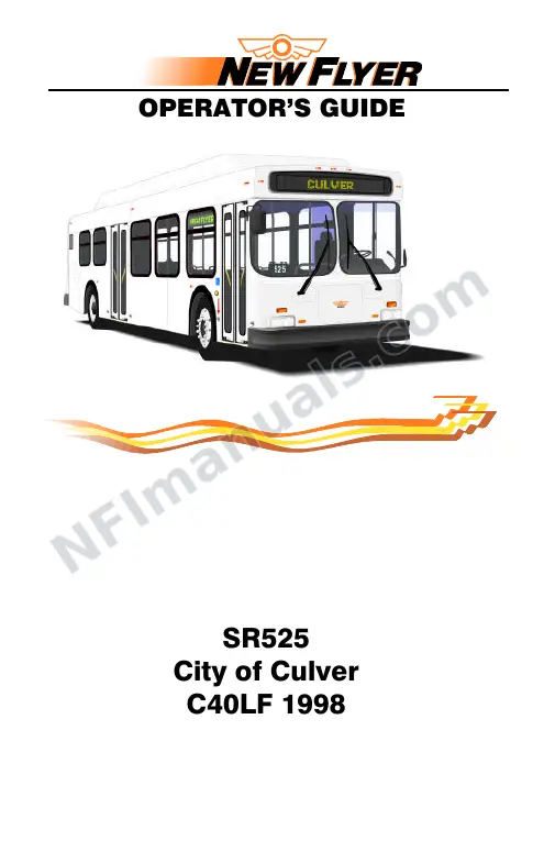 New Flyer C40LF Manual Package - Culver City Municipal Bus Lines included manual preview