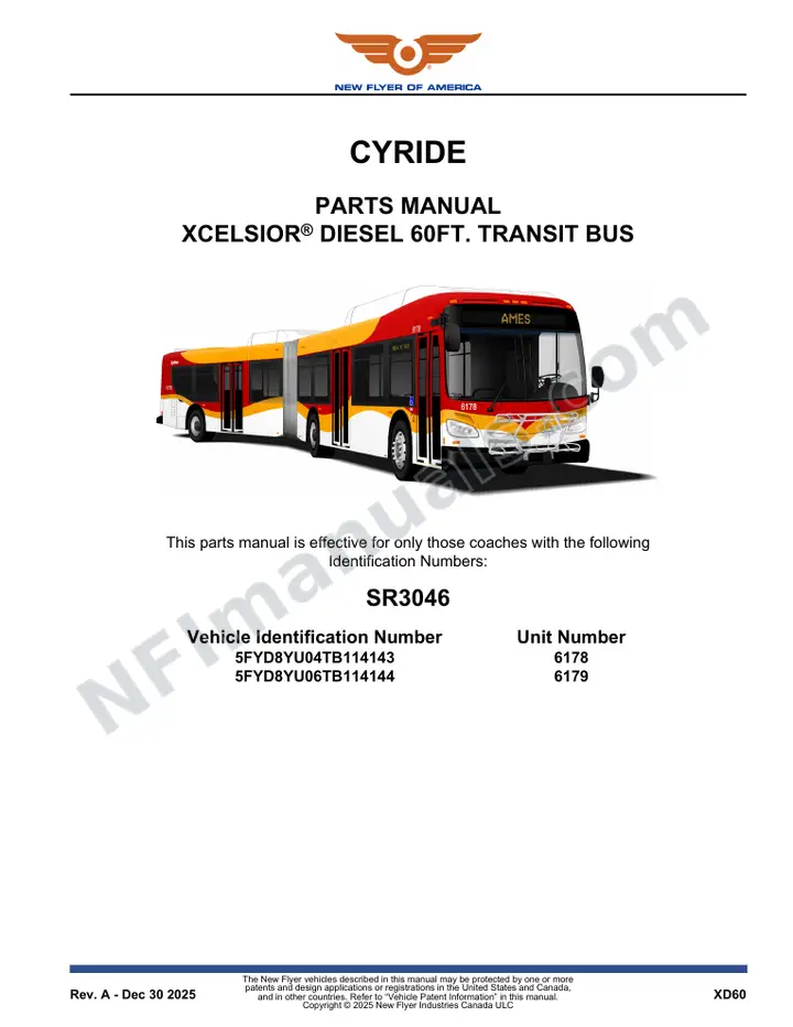 SR3046 Parts Manual, CyRide first-page preview