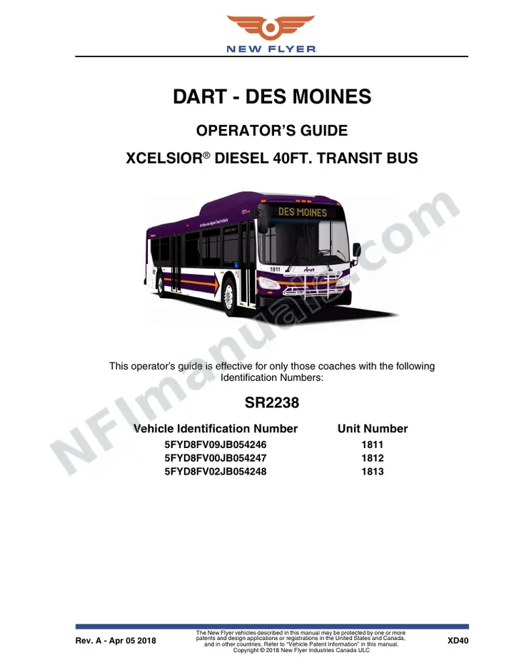 SR2238 Operator's Guide, DART - Des Moines first-page preview