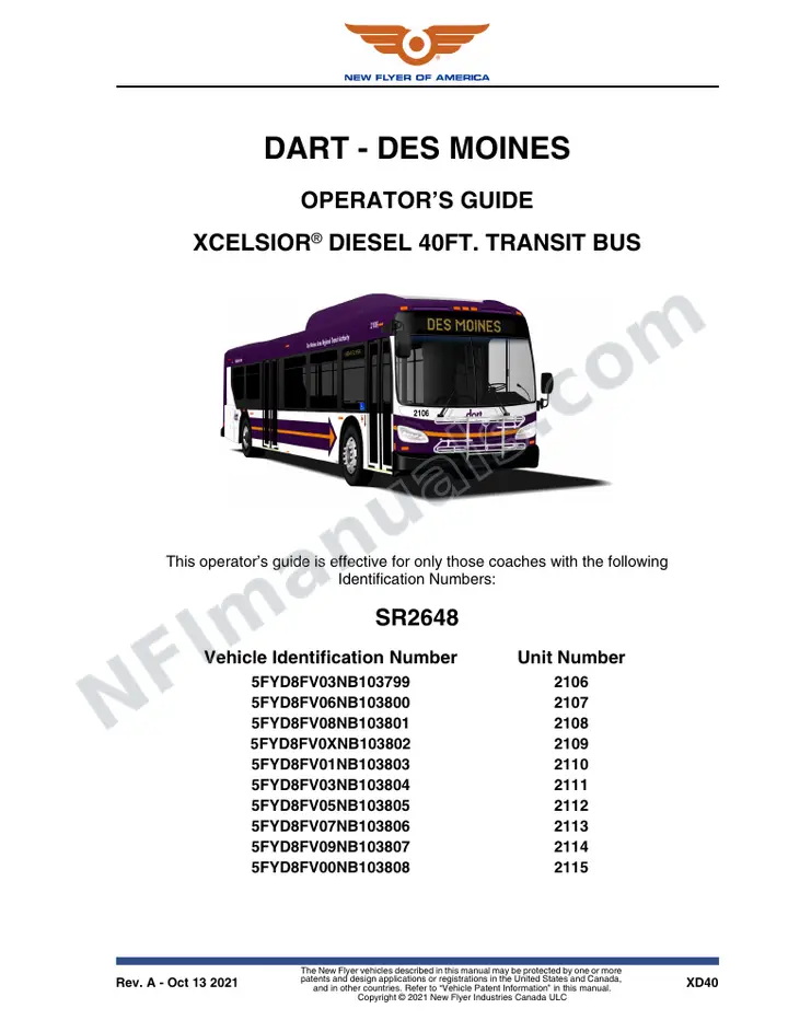 SR2648 Operator's Guide, DART - Des Moines first-page preview
